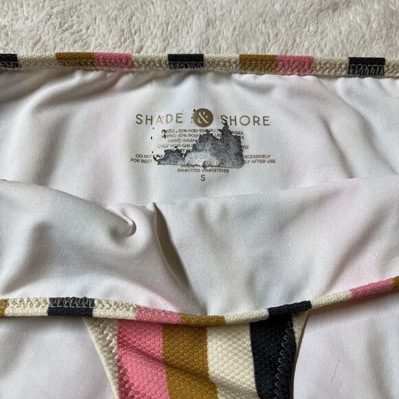 Shade & Shore Hipster Bikini Bottom Striped Women's Size Small Stretch - Picture 7 of 7